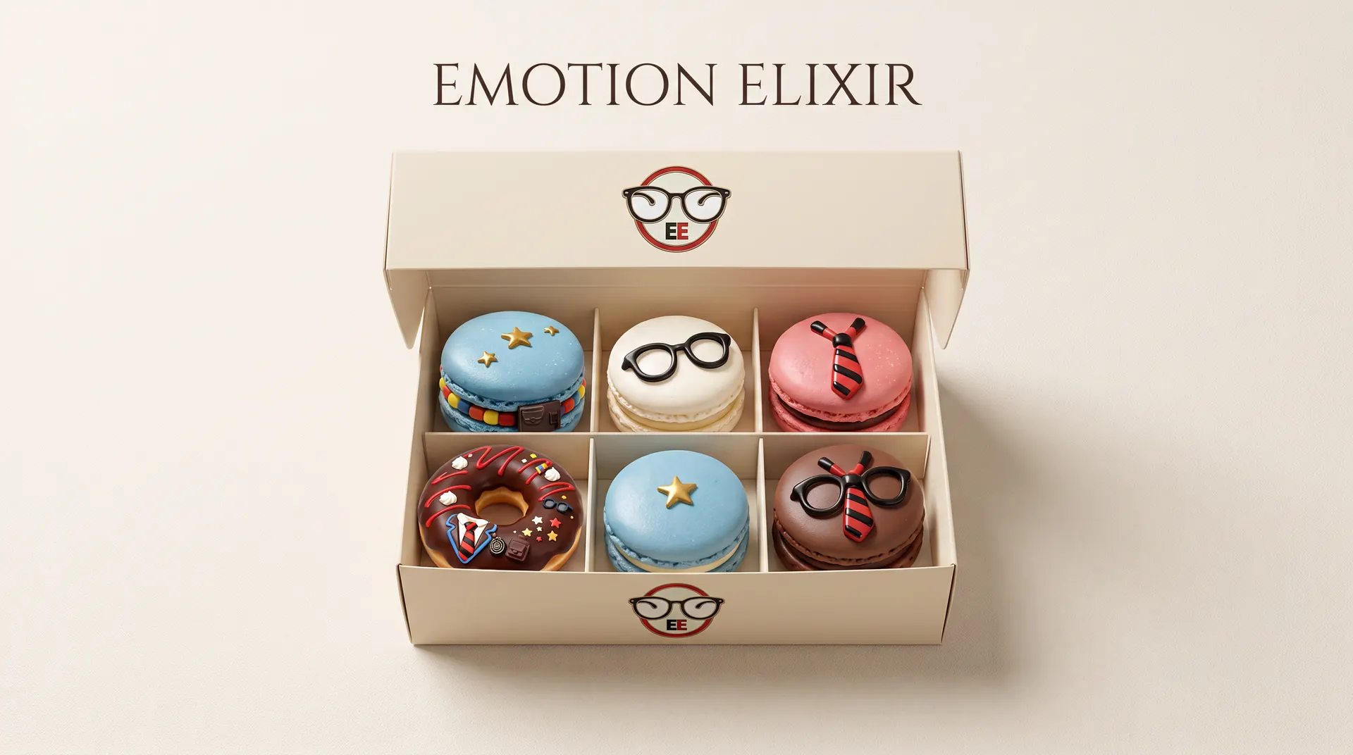 Emotion Elixir dessert gift box front view